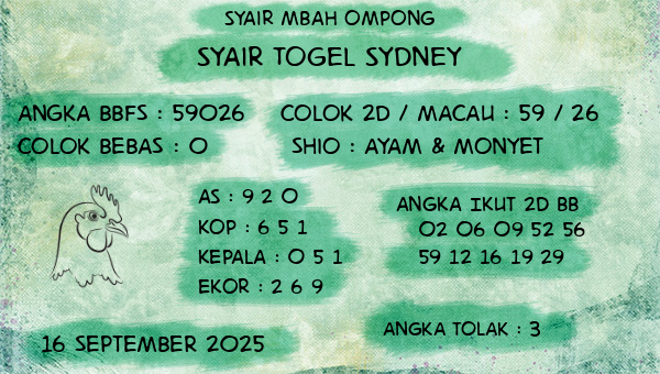 Syair Mbah Ompong - Syair Togel Sydney