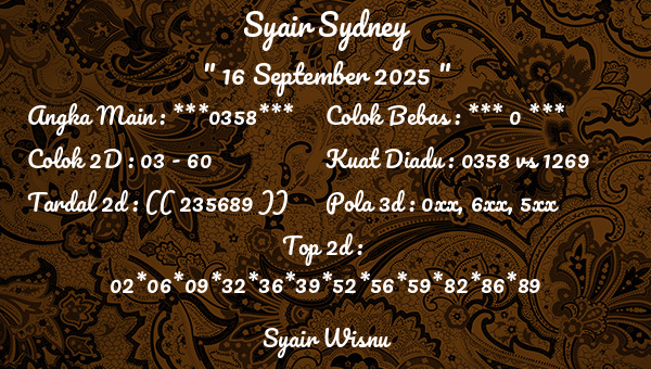 Syair Wisnu - Syair Sydney